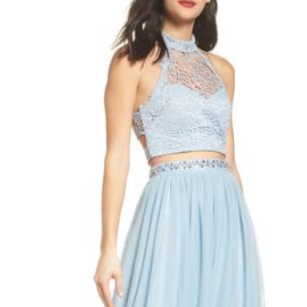 Sequin Hearts Juniors' 2-Pc. Crochet & Embellished